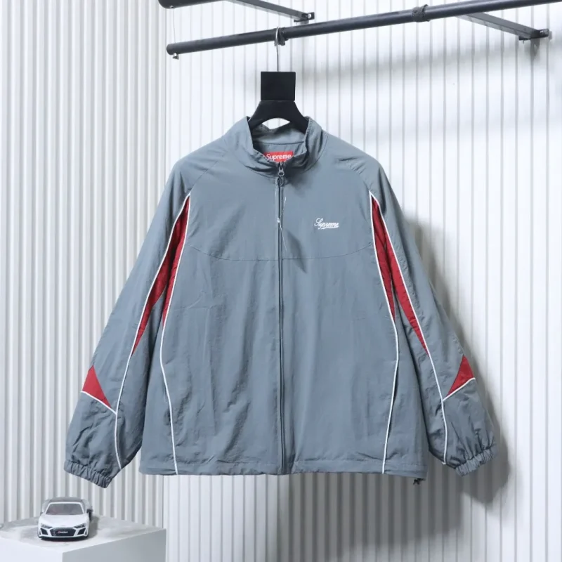 Sup Contrast Piping Color Block Track Jacket