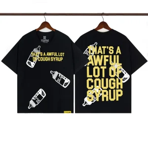 That's A Awful Lot Of Cough Syrup Black Baby Bottle Graphic T-Shirt