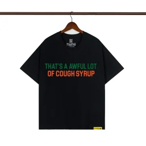 That’s A Awful Lot Of Cough Syrup Green & Orange Logo T-Shirt color Black