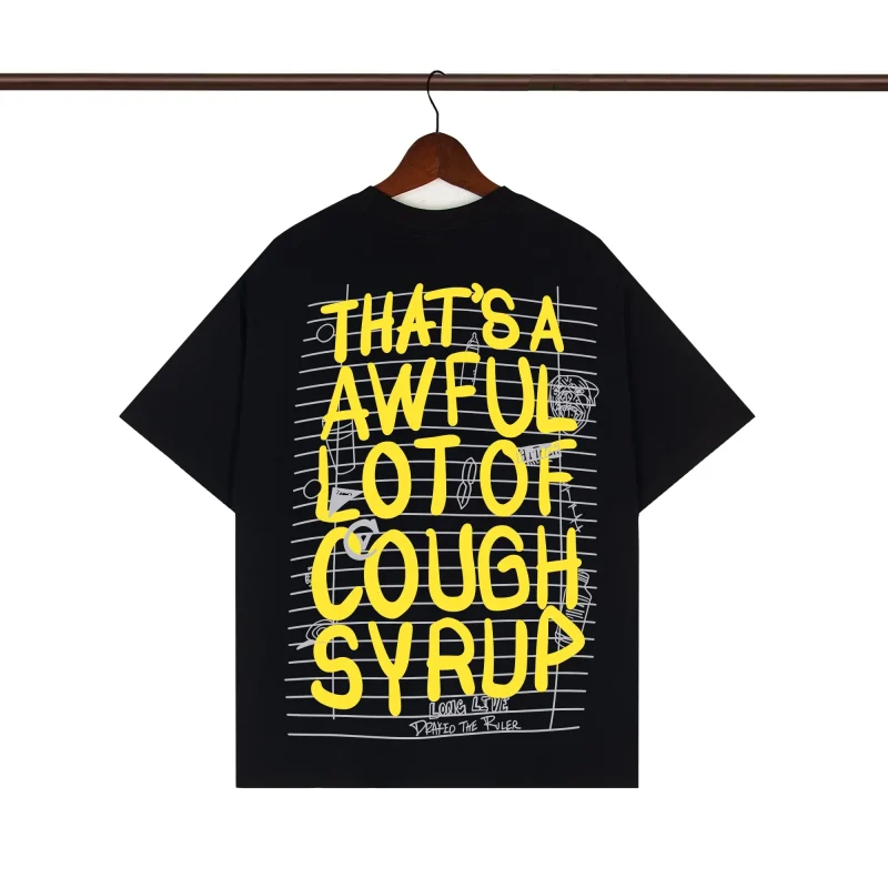 Back of That’s A Awful Lot Of Cough Syrup Notebook Drakeo The Ruler T-Shirt color Black