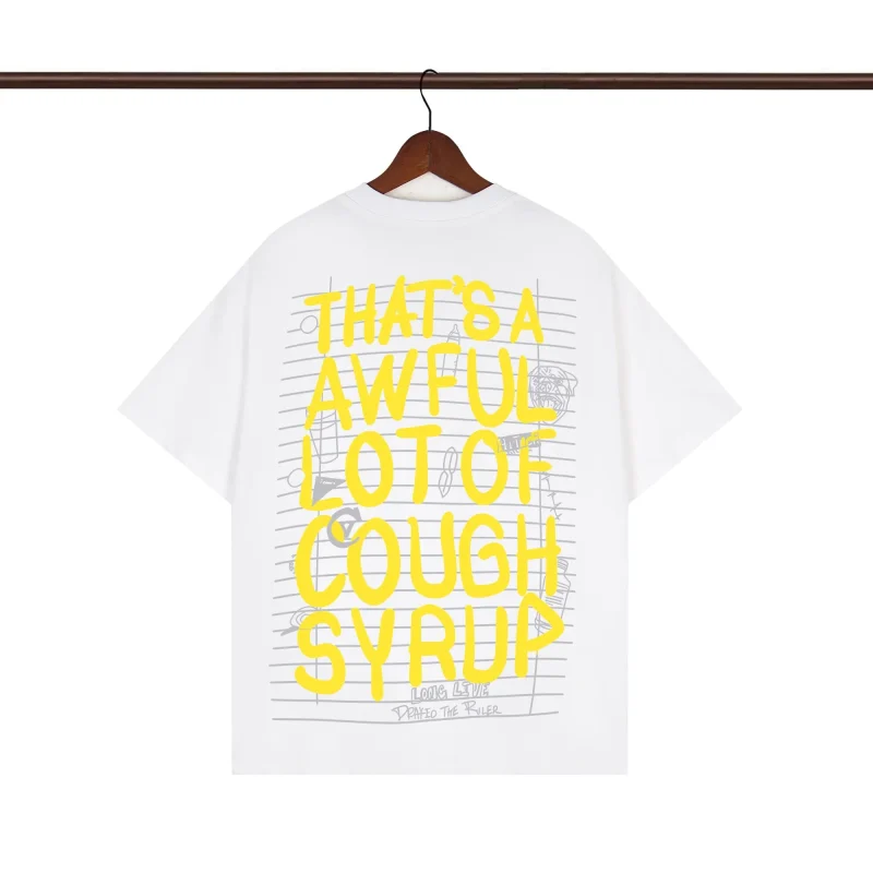 Back of That’s A Awful Lot Of Cough Syrup Notebook Drakeo The Ruler T-Shirt color White