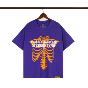 That's A Awful Lot Of Cough Syrup Purple Skeleton Ribcage Graphic T-Shirt