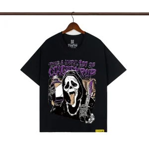 That's A Awful Lot Of Cough Syrup Scream Ghostface Graphic T-Shirt Color Black