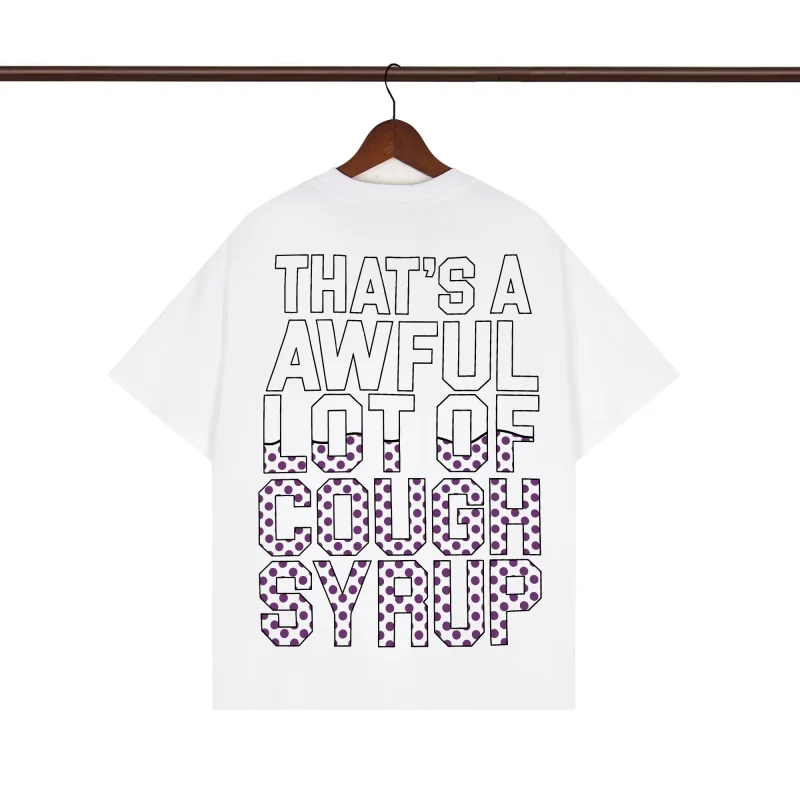 Back of That’s A Awful Lot Of Cough Syrup White Bottle Progress Graphic T-Shirt