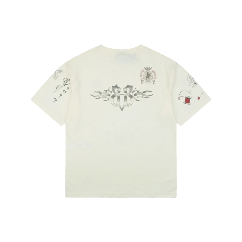 Back of 1917 Rose Print T-Shirt