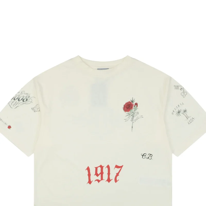 1917 Rose Print T-Shirt Details