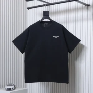 26SS Simple Taped Label T-Shirt Color Black