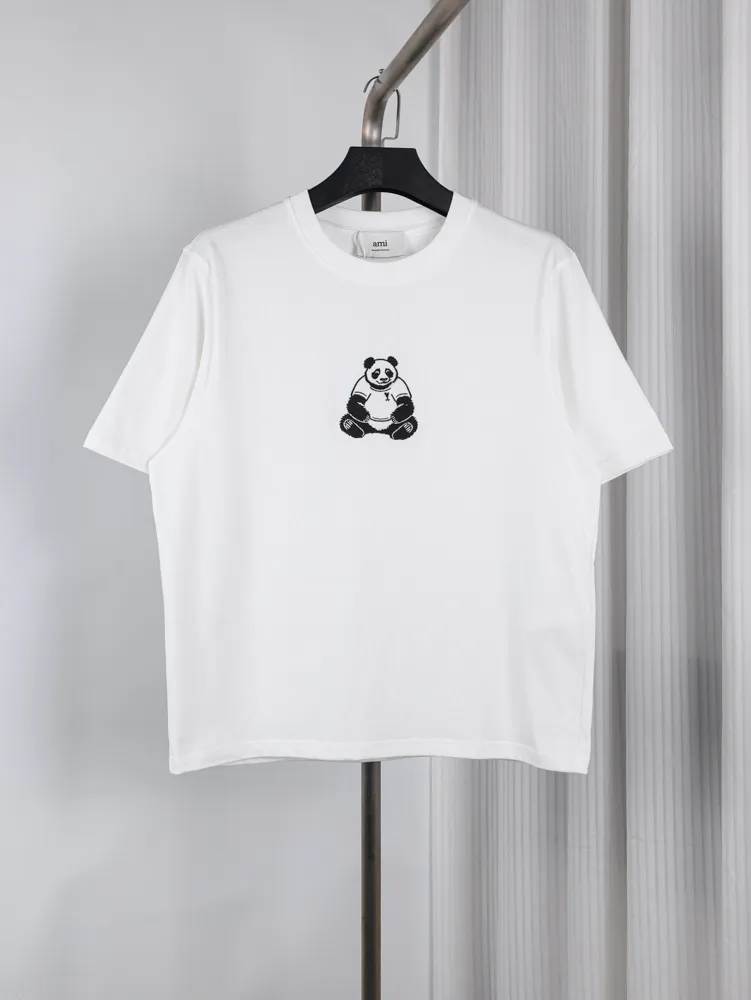AMI Panda Heavyweight Embroidered T-Shirt