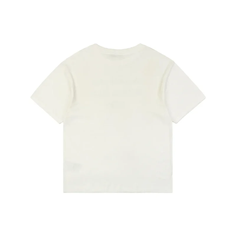 Back of Acne Stockholm Mottled Cotton-Linen T-Shirt Color White
