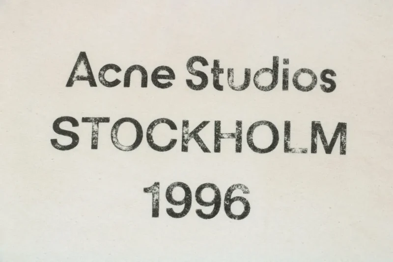 Logo Text Acne Studio Stockholm 1996