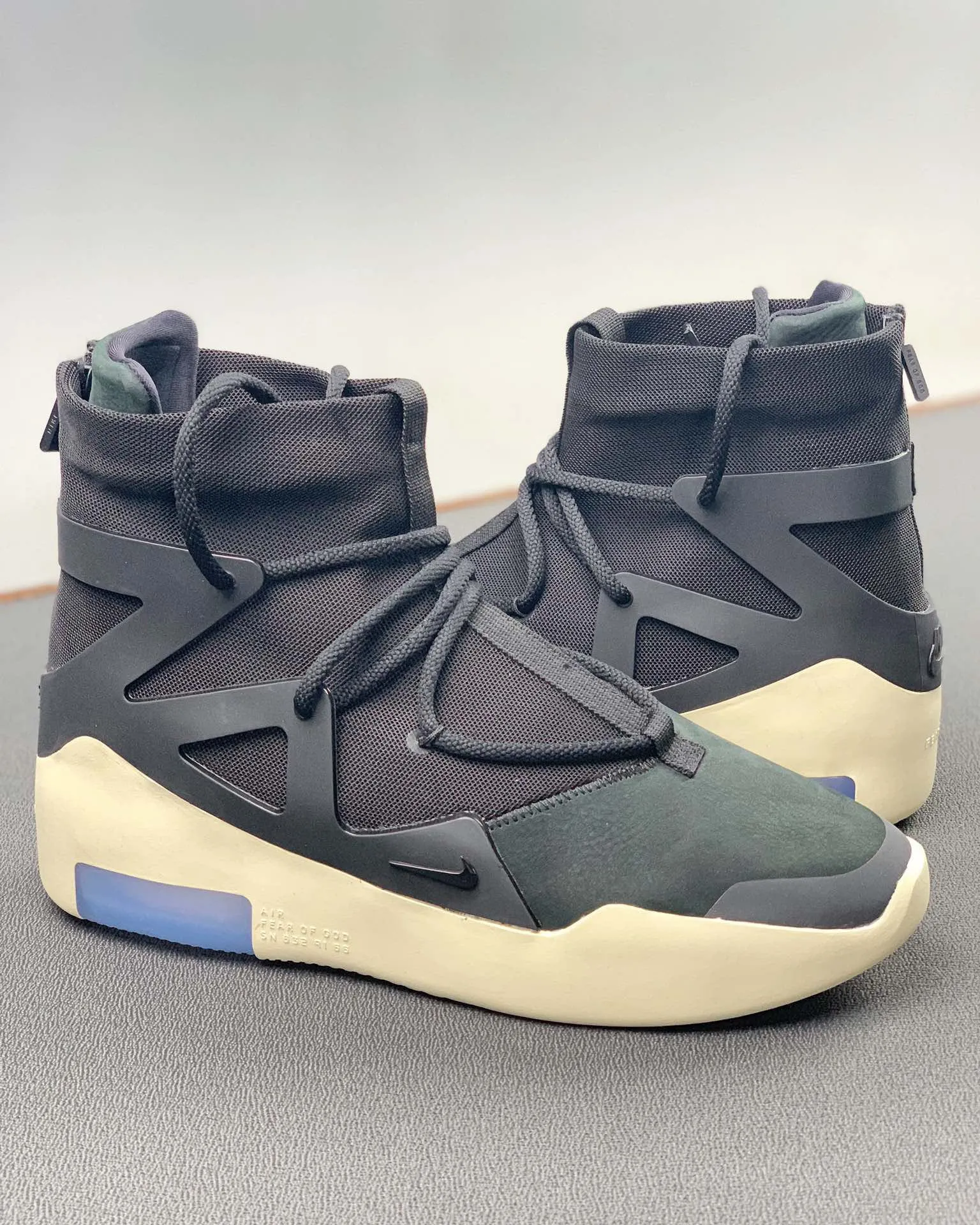 Air Fear Of God 1 Black angled pair view