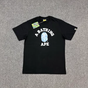 BAPE SS26 Colorful Classic Camouflage Small Head Print T-Shirt Color Black