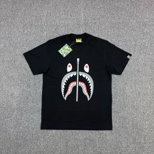 BAPE SS26 WGM Shark Glitter Print T-Shirt