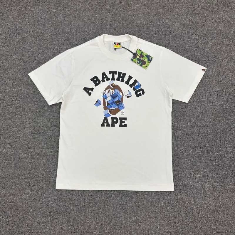 BAPE × 88RISING Collaboration Rubik's Cube Ape Print T-Shirt
