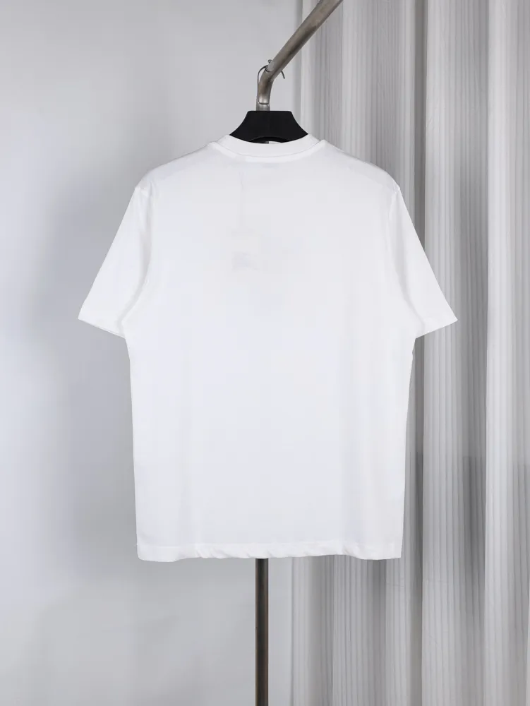 Back of BBR 26 Early Spring Checkered Flag Horse Embroidered T-Shirt Color White