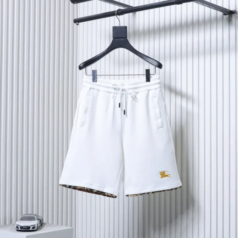 BBR Check Trim Equestrian Embroidery Cotton Shorts Color White