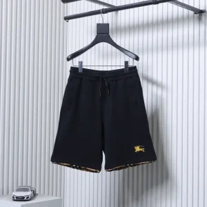 BBR Check Trim Equestrian Embroidery Cotton Shorts Color Black