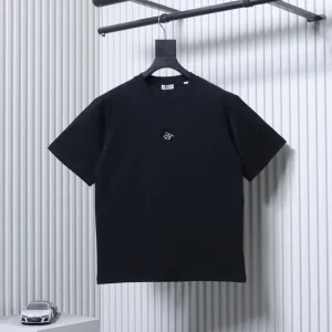 BBR TB Check Square Embossed Cotton T-Shirt Color Black