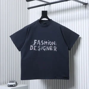 BLCG Designer Glitter Print T-Shirt Color Dark Blue