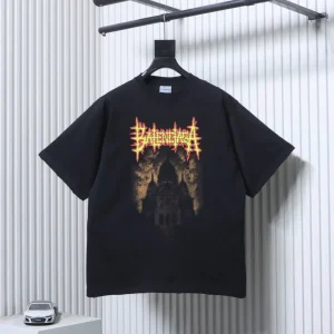 BLCG Gothic Castle Graphic Oversized T-Shirt Color Black