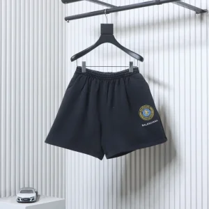 BLCG Lion Badge Embroidered Shorts