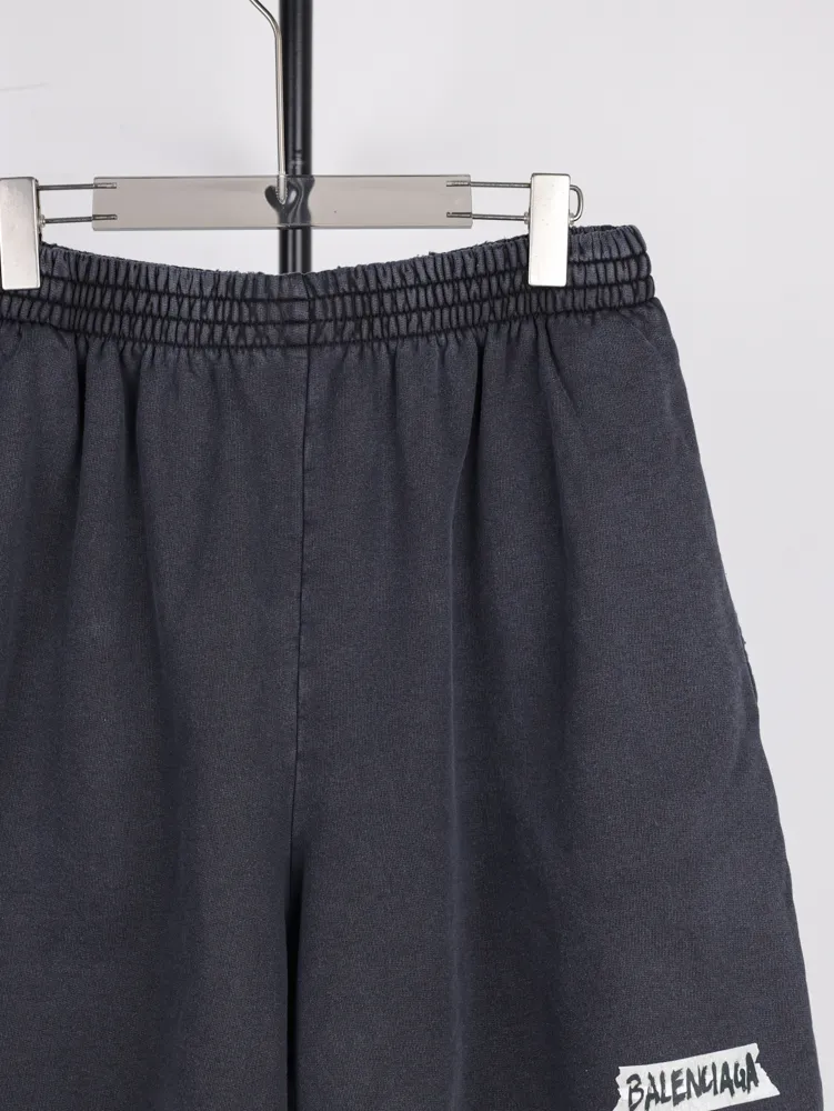 BLCG Paris Ink Tape Vintage Shorts Details