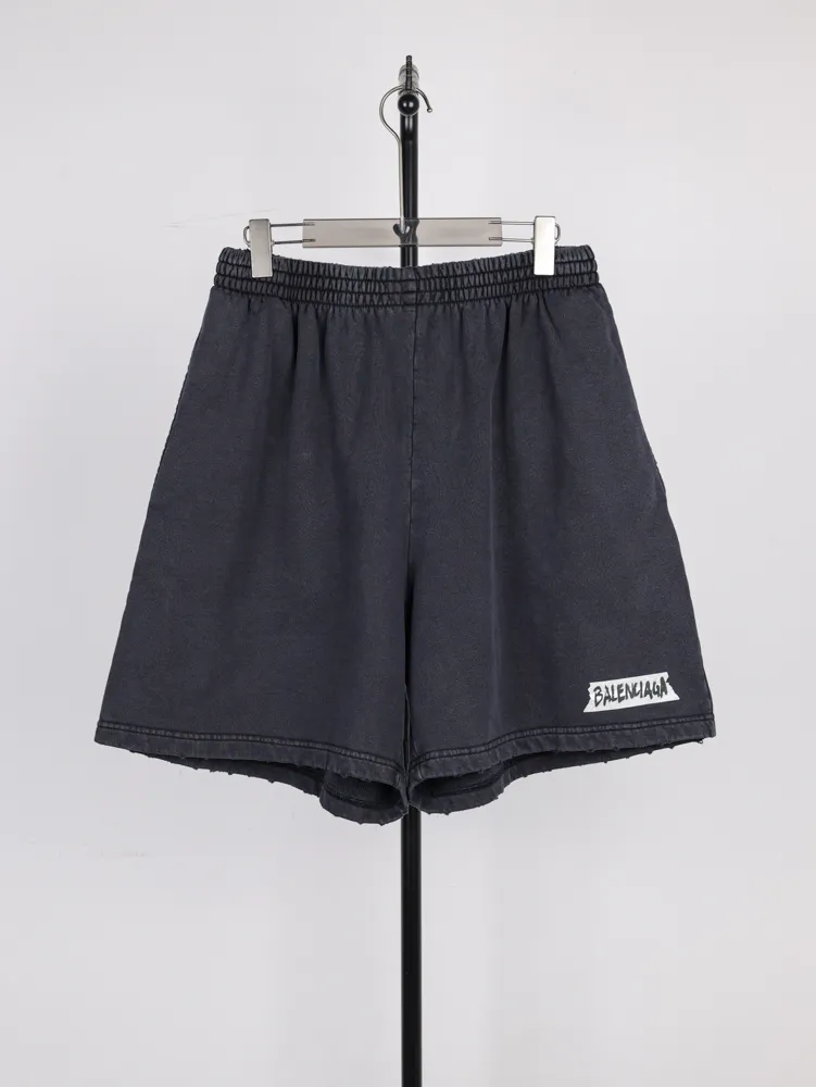 BLCG Paris Ink Tape Vintage Shorts