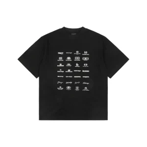 BLCG Paris Multi-logo Print T-Shirt Color Black