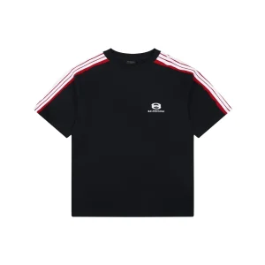 BLCG Unity Double Ring Logo Oversized Striped T-Shirt Color Black
