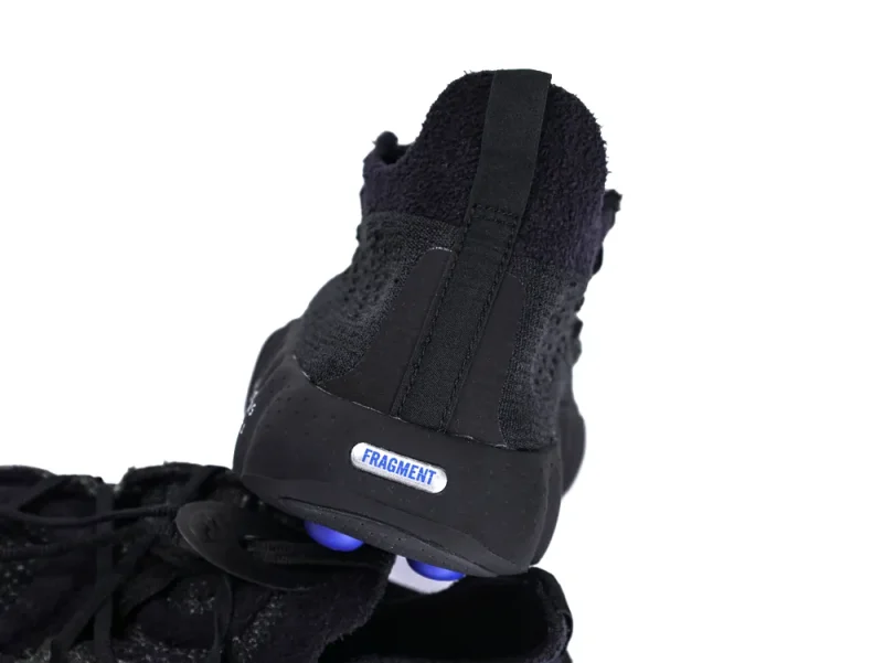 Fragment Design x Mind 002 Flyknit Black Rear Heel View
