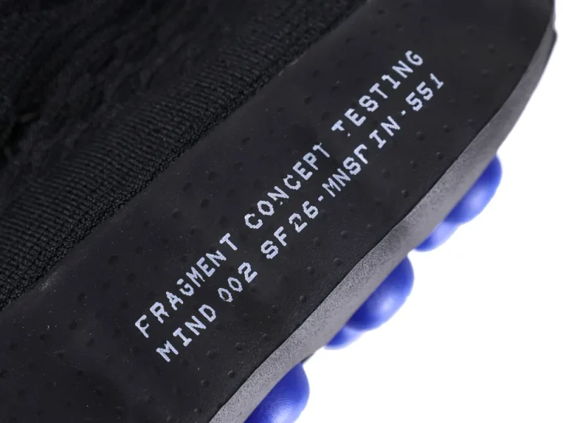 Fragment Design x Mind 002 Flyknit Black Text Detail
