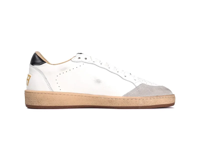 Medial side view of white Golden Goose Ball Star sneaker