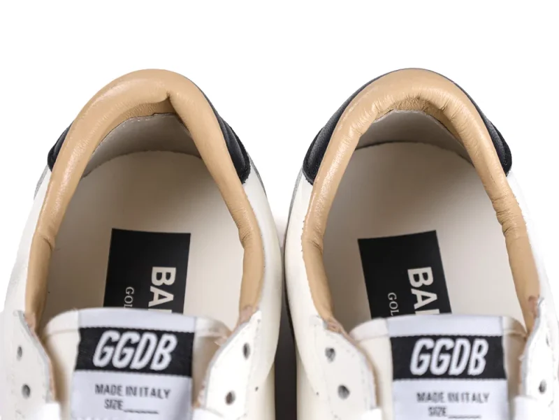 Golden Goose Ball Star tongue logo patches and interior view