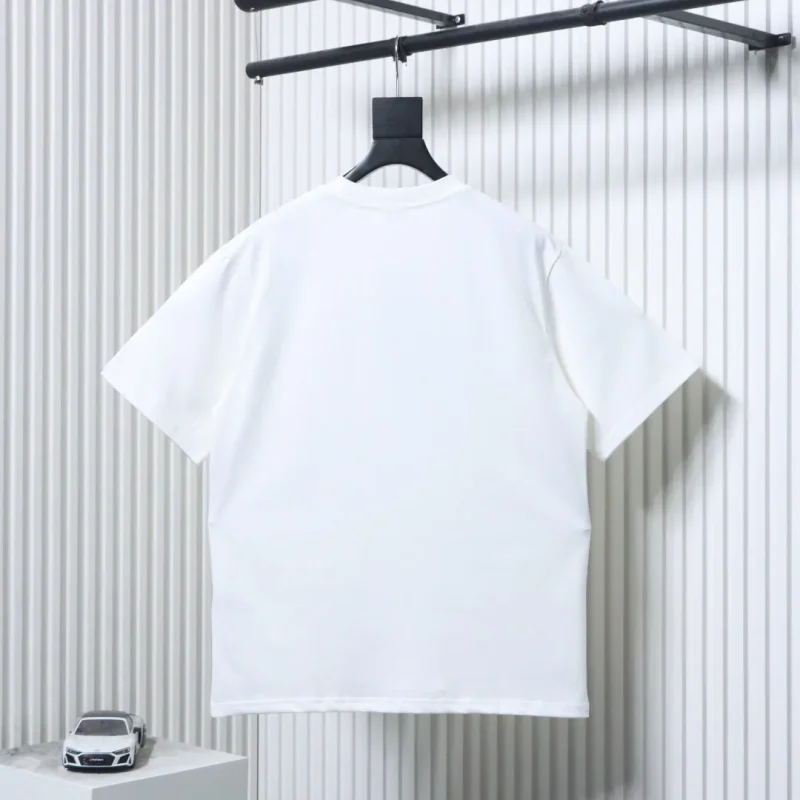 Back of Gothic Embroidered T-Shirt Color White