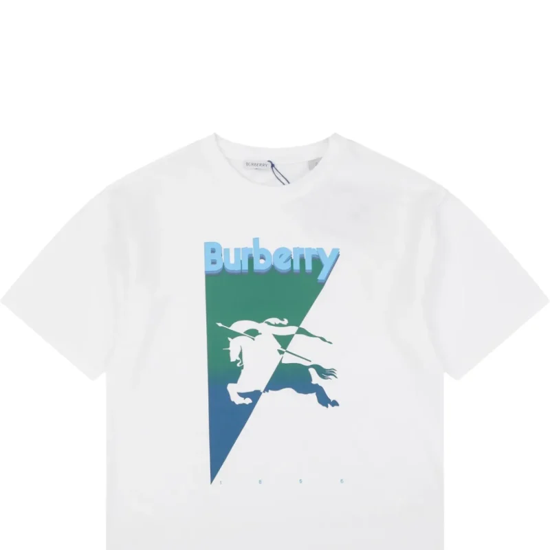 Gradient Equestrian T-Shirt Color White Details