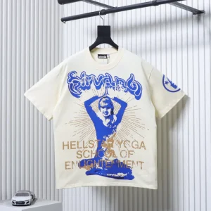 Hellstar Yoga Graphic T-Shirt Color Beige