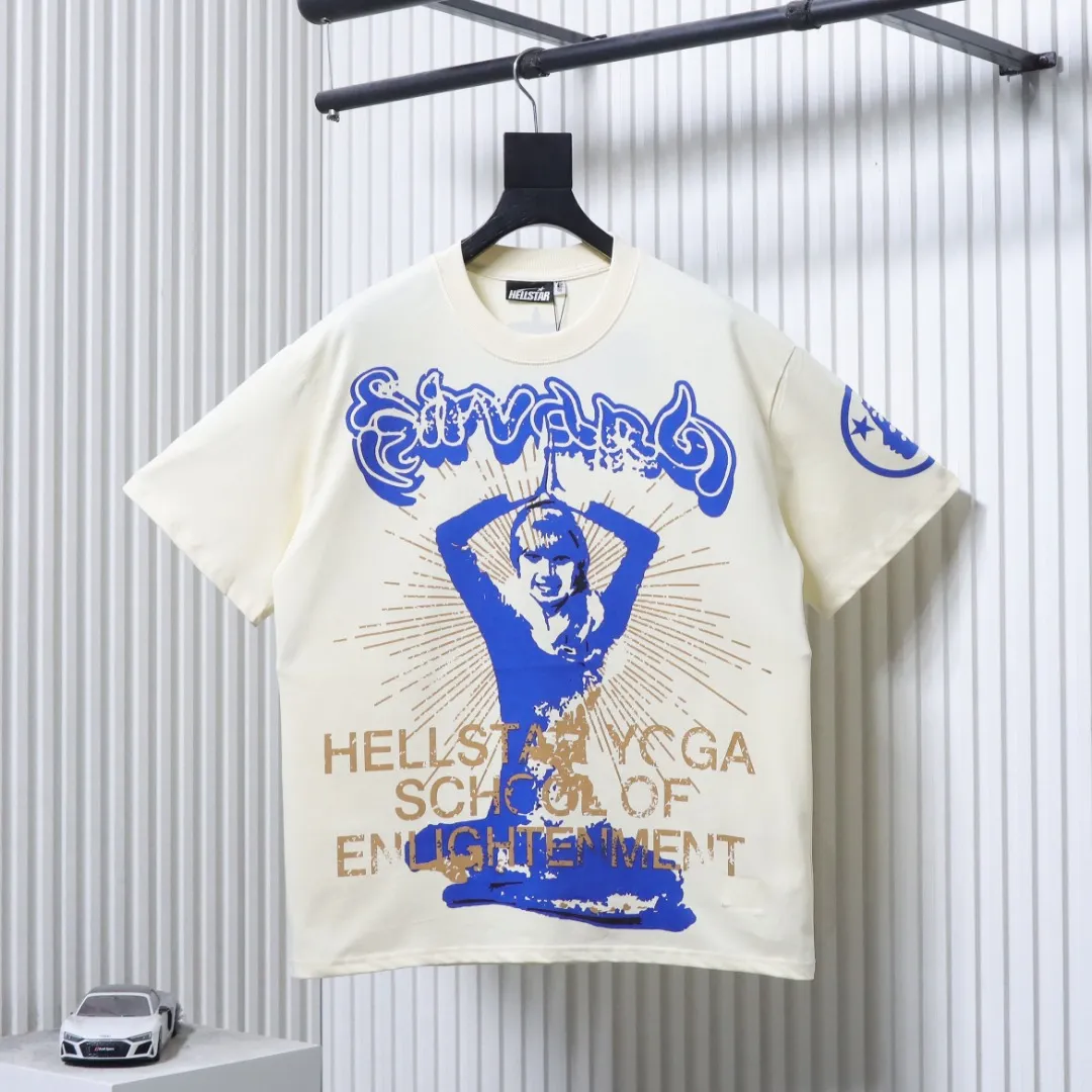Hellstar Yoga Graphic T-Shirt Color Beige