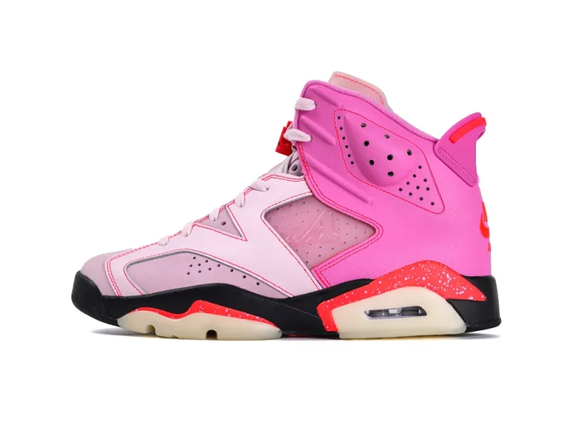Jordan 6 Awake NY Playful Pink High-Top Sneakers Left Side View