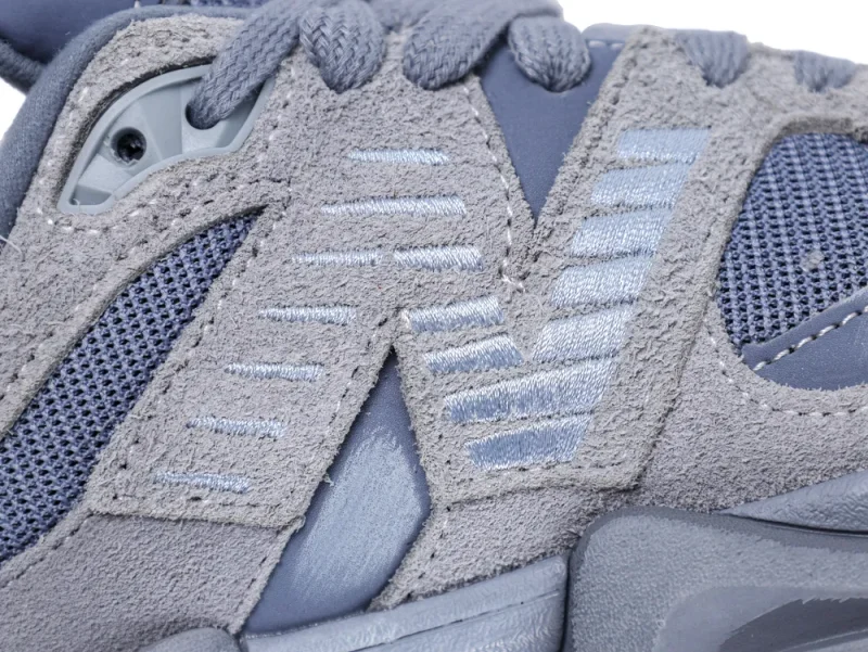 New Balance 9060 Arctic Grey embroidered N logo detail