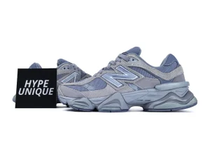 New Balance 9060 Arctic Grey pair with Hypeunique card