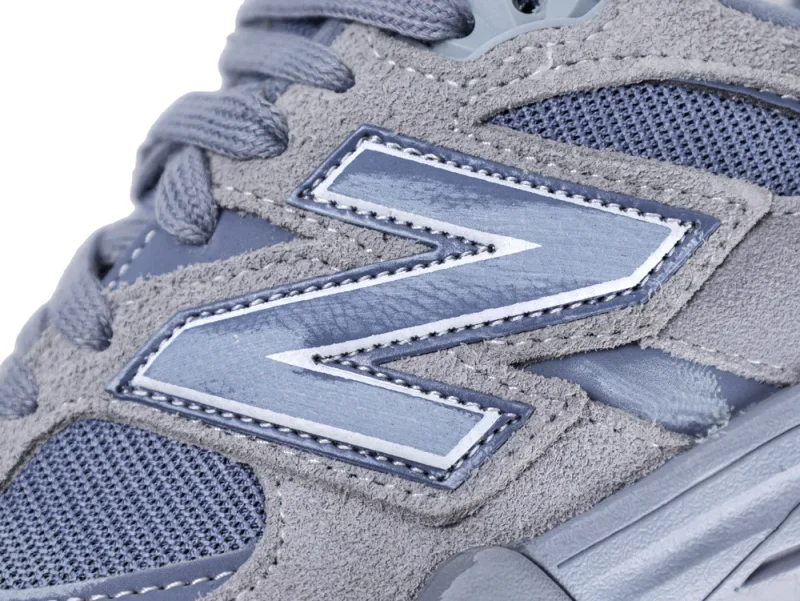 New Balance 9060 Arctic Grey side N logo close-up