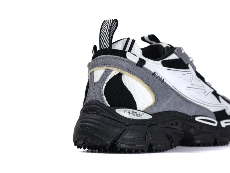Off-White Be Right Back Sneakers White Black Back View