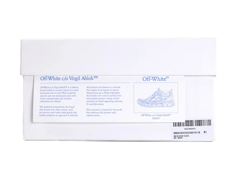 Off-White Be Right Back Sneakers White Black Shoe Box