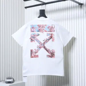 Off-White Cherry Blossom Embroidered T-Shirt