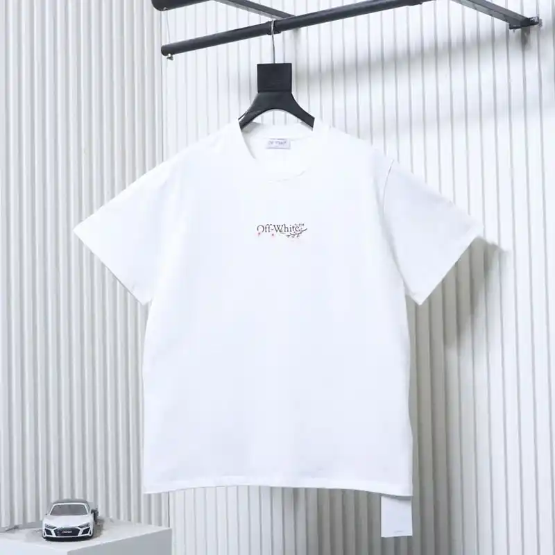 Off-White Cherry Blossom Embroidered T-Shirt