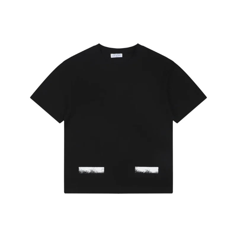 Off-White Inkjet Line Print Short-Sleeve T-Shirt
