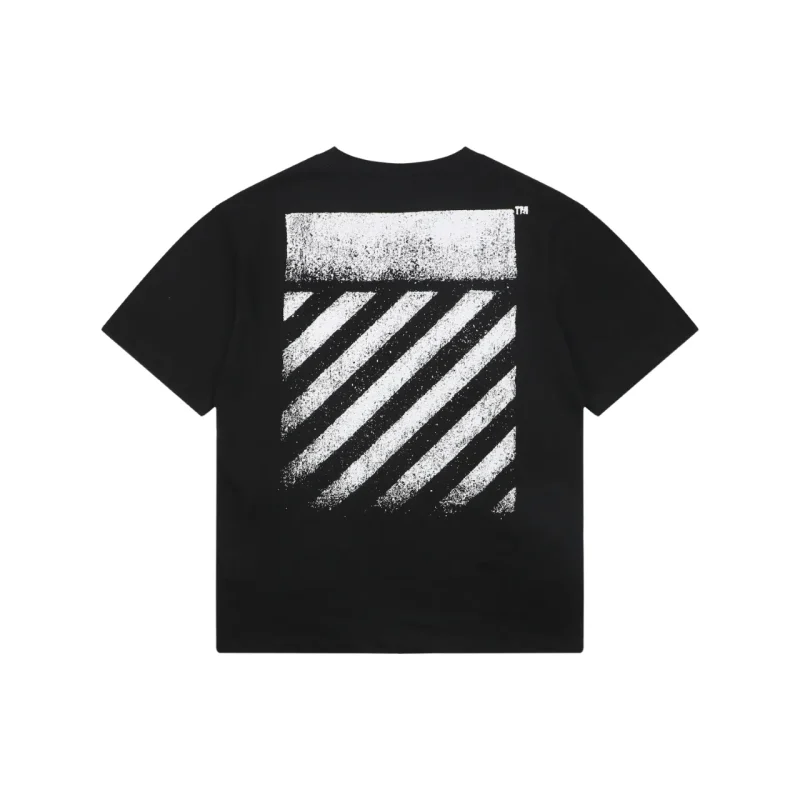 Back of Off-White Inkjet Line Print Short-Sleeve T-Shirt