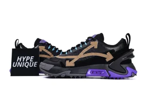 Off-White Odsy 2000 Sneakers Black Purple Pair Display