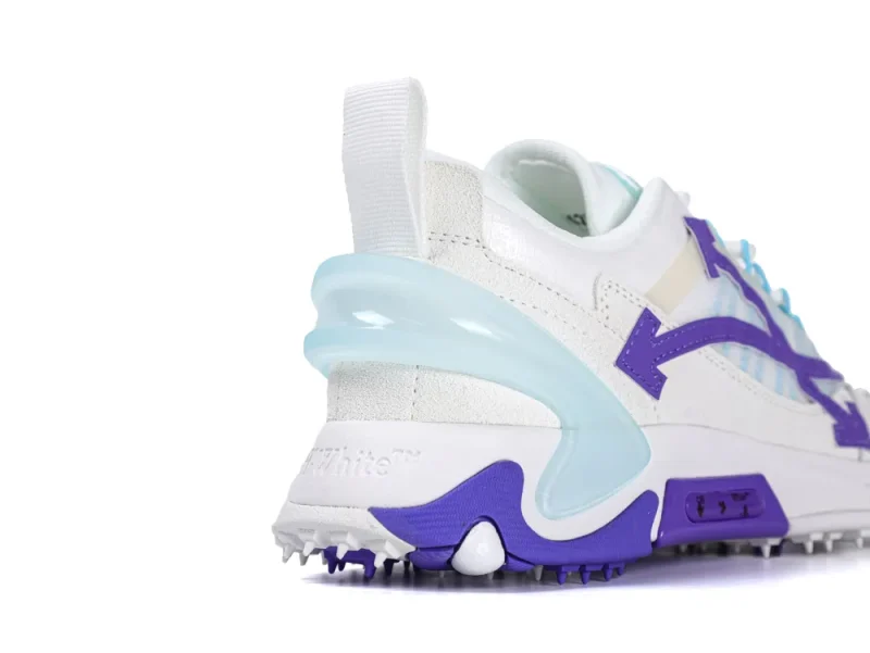 Off-White Odsy 2000 Sneakers White Purple rear heel support detail