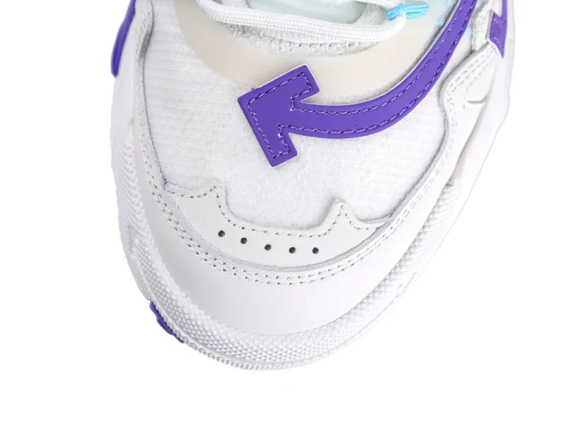 Off-White Odsy 2000 Sneakers White Purple Top Heel View